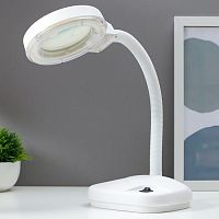 Светильник настольный "Лупа" 220В 5Вт Белая картинка 